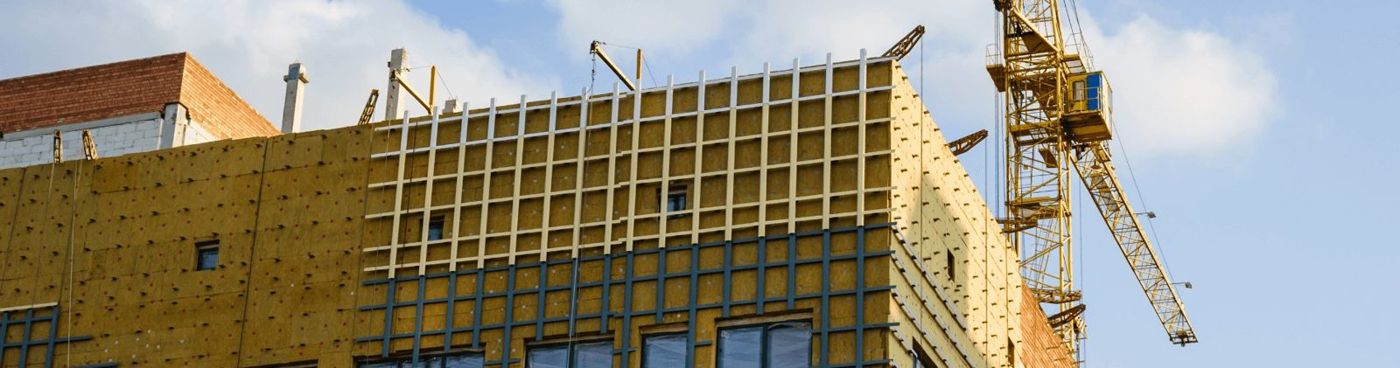 Thermawool stone wool insulation on a UK construction facade